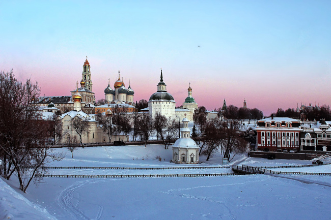 январское утро в Сергиевом Посаде