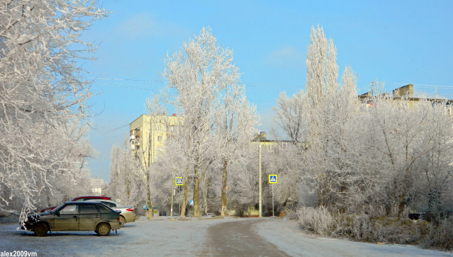 Утром было снежно!