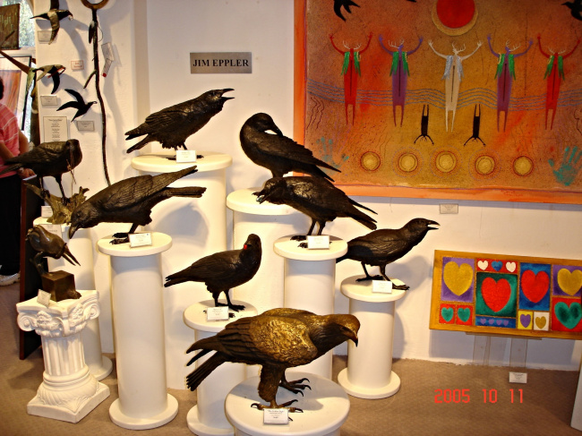 Птицы на продажу. Галерея в Седоне.